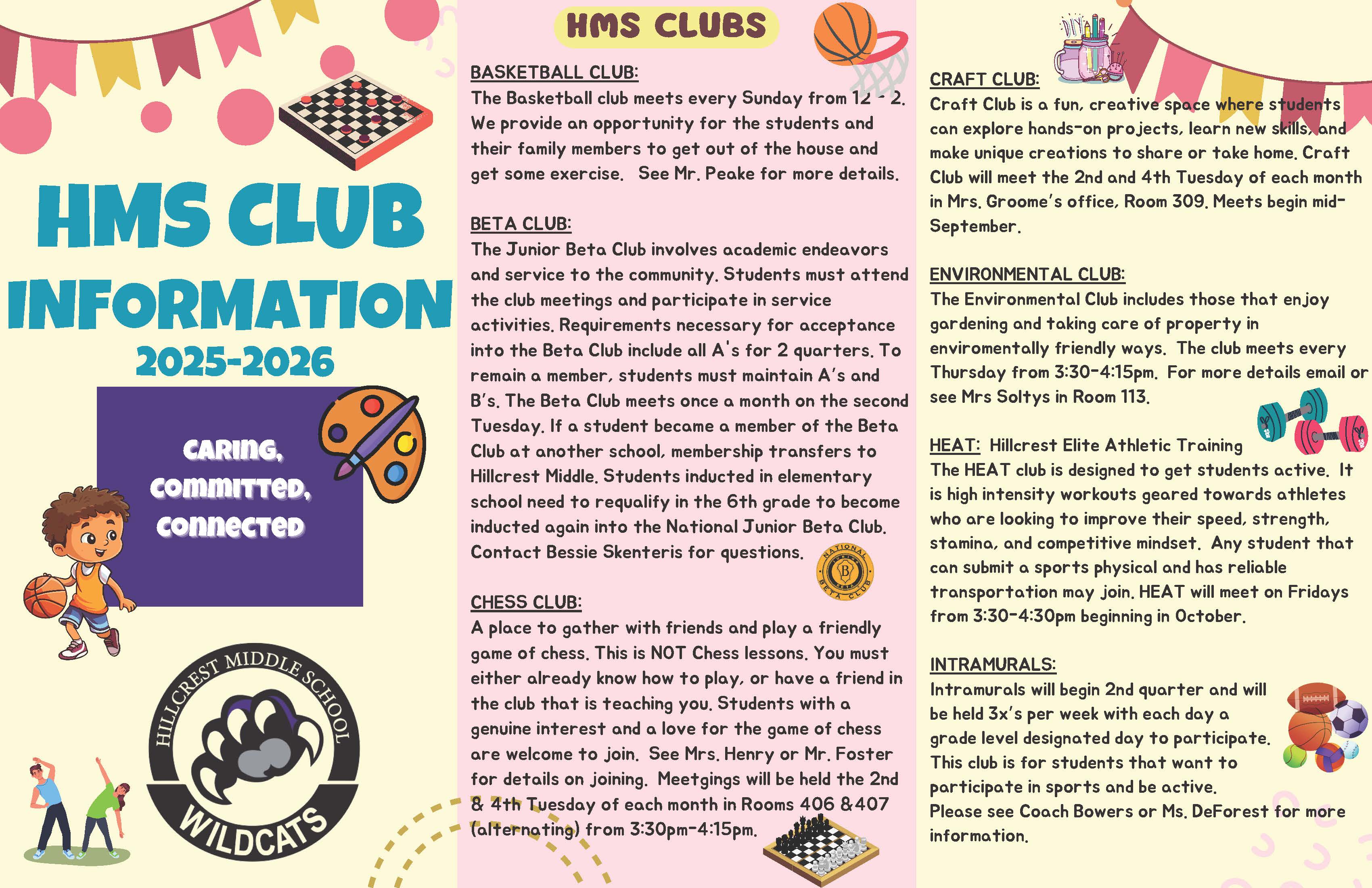 club schedule